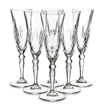 BOHEMIA KRISTÁLY  PEZSGŐS POHÁR SZETT 6 DARABOS 160 ML-ES