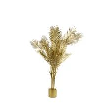 EXKLUZÍV FÉNYES ARANY SZÍNŰ PÁLMAFA DEKORÁCIÓ 120 CM