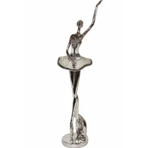 MAGAS EZÜST PIRUETTEZŐ BALERINA