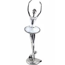 BALERINA SZOBOR EZÜST SZÍNŰ 37 CM MAGAS