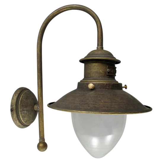 KÜLTÉRI KLASSZIKUS BRONZ SZÍNŰ FALIKAR ÜVEGBÚRÁVAL