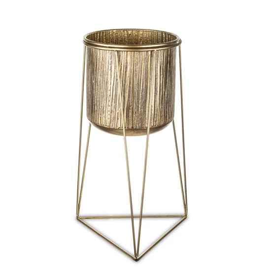 FÉM VIRÁGTARTÓ ÁLLVÁNY ARANY SZÍNŰ 60 CM