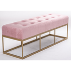 Kép 3/3 - ELEGÁNS RÓZSASZÍN BÁRSONY PAD MATT ARANY LÁBBAL 134 CM