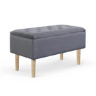 Kép 1/2 - TÁROLÓS PAD SZÜRKE SZÍNŰ SZÖVETTEL 80 CM
