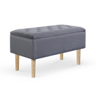Kép 1/2 - TÁROLÓS PAD SZÜRKE SZÍNŰ SZÖVETTEL 80 CM