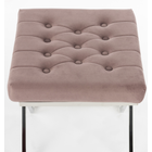 Kép 2/2 - ELEGÁNS ÜLŐKE EZÜST LÁBBAL RÓZSASZÍN BÁRSONY SZÖVETTEL 48 CM