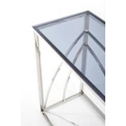 Kép 2/3 - EXKLUZÍV KONZOLASZTAL EZÜST SZÍNBEN 120 CM