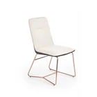 Kép 1/2 - ELEGÁNS ROSE GOLD LÁBÚ ÖKOBŐR IRODAI SZÉK KRÉM ÉS SÖTÉTSZÜRKE SZÍNBEN