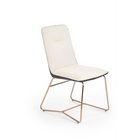Kép 1/2 - ELEGÁNS ROSE GOLD LÁBÚ ÖKOBŐR IRODAI SZÉK KRÉM ÉS SÖTÉTSZÜRKE SZÍNBEN