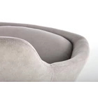 Kép 2/2 - SZÜRKE SZÖVET KÁRPITOZÁSÚ  DESIGN TÁRGYALÓSZÉK RETRO STÍLUSBAN FÉM LÁBBAL