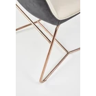 Kép 2/2 - ELEGÁNS ROSE GOLD LÁBÚ ÖKOBŐR IRODAI SZÉK KRÉM ÉS SÖTÉTSZÜRKE SZÍNBEN