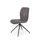 Kép 1/2 - SZÜRKE TÁRGYALÓSZÉK FEKETE FÉM DESIGN LÁBBAL