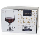 Kép 2/2 - VÖRÖSBOROS BOHEMIA KRISTÁLY POHÁR SZETT 6 DARABOS 340 ML-ES