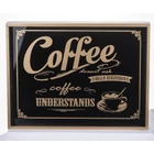 Kép 2/2 -  KÜLÖNLEGES FA TÁLCA COFFEE FELIRATTAL 40 CM
