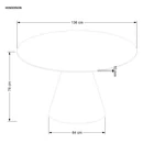 Kép 6/6 - ARTDECO STÍLUSÚ KÖR ALAKÚ ÉTKEZŐASZTAL FÁBÓL 136 CM