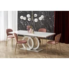 Kép 2/6 - EXKLUZÍV BŐVÍTHETŐ ÉTKEZŐASZTAL ELEGÁNS FEHÉR ÉS ARANY SZÍNBEN 200 CM