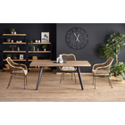 Kép 2/6 - DESIGN BŐVÍTHETŐ ÉTKEZŐASZTAL ÉS TÁRGYALÓASZTAL FÉM LÁBBAL 220 CM