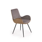 Kép 1/3 - EGYEDI DESIGN SZÜRKE ÉS BARNA ÉTEKZŐSZÉK