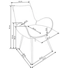 Kép 3/3 - EGYEDI DESIGN SZÜRKE ÉS BARNA ÉTEKZŐSZÉK