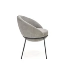 Kép 2/2 - EGYEDI DESIGN ÉTKEZŐSZÉK FÉM LÁBBAL SZÜRKE SZÖVET KÁRPITTAL 