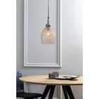 Kép 2/2 - ÜVEGKRISTÁLY HOSSZÚKÁS HARANG ALAKÚ FÜGGESZTÉK 42 CM