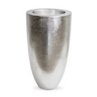 Kép 1/2 - KÖZEPES MÉRETŰ EZÜST SZÍNŰ DESIGN PADLÓVÁZA 64 CM