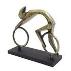 Kép 2/2 - STILIZÁLT MODERN BICIKLIS SZOBOR FÉMBŐL 18 CM