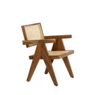 Kép 1/3 - SKANDINÁV DESIGN FA SZÉK RATTAN BERAKÁSSAL 
