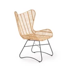 Kép 1/2 - ÚJ DESIGN RATTAN FOTEL FÉM LÁBBAL