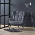Kép 2/3 - MODERN DESIGN SZÜRKE FÜLES FOTEL