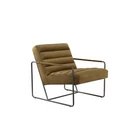 Kép 1/3 - BARNA BÁRSONY FOTEL FÉM VÁZZAL MODERN DESIGN 