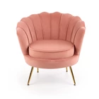 Kép 1/2 - GLAMOUR RÓZSASZÍN FOTEL ARANY SZÍNŰ LÁBAKKAL
