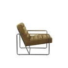 Kép 2/3 - BARNA BÁRSONY FOTEL FÉM VÁZZAL MODERN DESIGN 