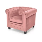 Kép 1/4 - RÓZSASZÍNŰ CHESTERFIELD STÍLUSÚ FOTEL