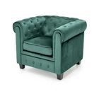 Kép 1/4 - SÖTÉTZÖLD CHESTERFIELD STÍLUSÚ FOTEL