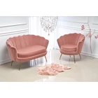 Kép 2/2 - GLAMOUR RÓZSASZÍN KAGYLÓ FORMÁJÚ KANAPÉ 