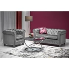 Kép 2/4 - SZÜRKE CHESTERFIELD STÍLUSÚ 2 SZEMÉLYES KANAPÉ