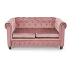 Kép 3/4 - RÓZSASZÍNŰ CHESTERFIELD STÍLUSÚ 2 SZEMÉLYES KANAPÉ