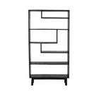 Kép 2/2 - FEKETE SZÍNŰ SKANDINÁV DESIGN FA TÉRELVÁLASZTÓ 192 CM