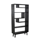 Kép 1/2 - FEKETE SZÍNŰ SKANDINÁV DESIGN FA TÉRELVÁLASZTÓ 192 CM