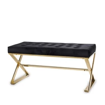 ELEGÁNS PAD ARANY SZÍNŰ LÁBBAL , FEKETE SZÖVETTEL 97 CM