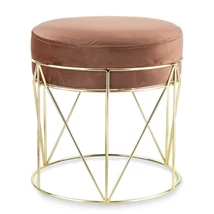 MODERN STÍLUSÚ LEÜLŐKE TÉGLAVÖRÖS SZÖVETTEL ARANY LÁBBAL