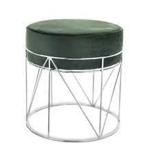 MODERN STÍLUSÚ LEÜLŐKE ZÖLD SZÖVETTEL EZÜST LÁBBAL