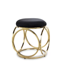 KÖR FORMÁJÚ LEÜLŐKE EGYEDI FORMÁJÚ ARANY SZÍNŰ LÁBBAL