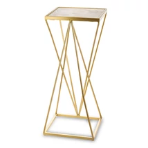 EXKLUZÍV ARANY SZÍNŰ LERAKÓ ASZTAL KŐ HATÁSÚ LAPPAL 71,5 CM EXKLUZÍV ARANY SZÍNŰ LERAKÓ ASZTAL KŐ HATÁSÚ LAPPAL 71,5 CM