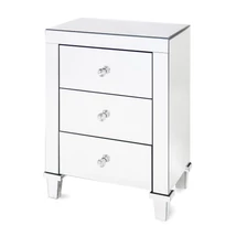 EXKLUZÍV KLASSZIKUS KOMÓD 3 FIÓKKAL KÜLÖNLEGES ÜVEG FELÜLETTEL 