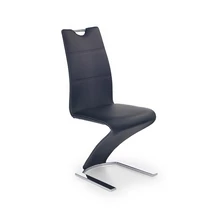 TÁRGYALÓSZÉK EGYEDI FÉM LÁBBAL ÉS FORMAVILÁGGAL FEKETE SZÍNBEN