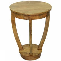 KÜLÖNLEGES KÖR ALAKÚ LERAKÓ ASZTAL RÓZSAFÁBÓL 60 CM KÜLÖNLEGES KÖR ALAKÚ LERAKÓ ASZTAL RÓZSAFÁBÓL 60 CM