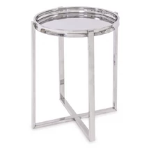 FÉM KÖR ALAKÚ LERAKÓASZTAL EGYEDI DESIGN 52 CM