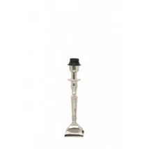 EZÜST SZÍNŰ SZÖGLETES TALPÚ ASZTALI LÁMPA 30 CM